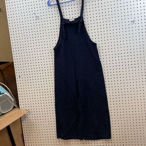 Madewell Texture & Thread‎ Ribbed Tie-Strap Overalls Jumpsuit Romper Navy XS